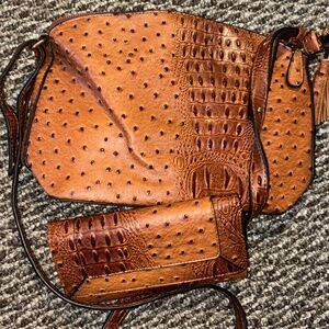 Like New Est. 1846 BROWN CROC PURSE AND Matching WALLET